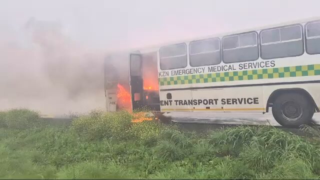 KZN Department of Health bus catches alight while transporting 52 patients