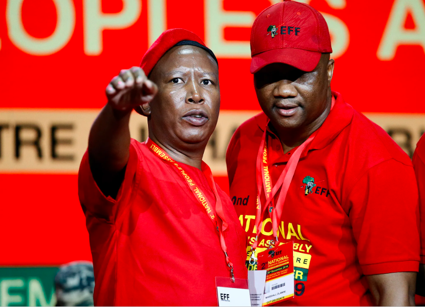 Marshall Dlamini and Julius Malema