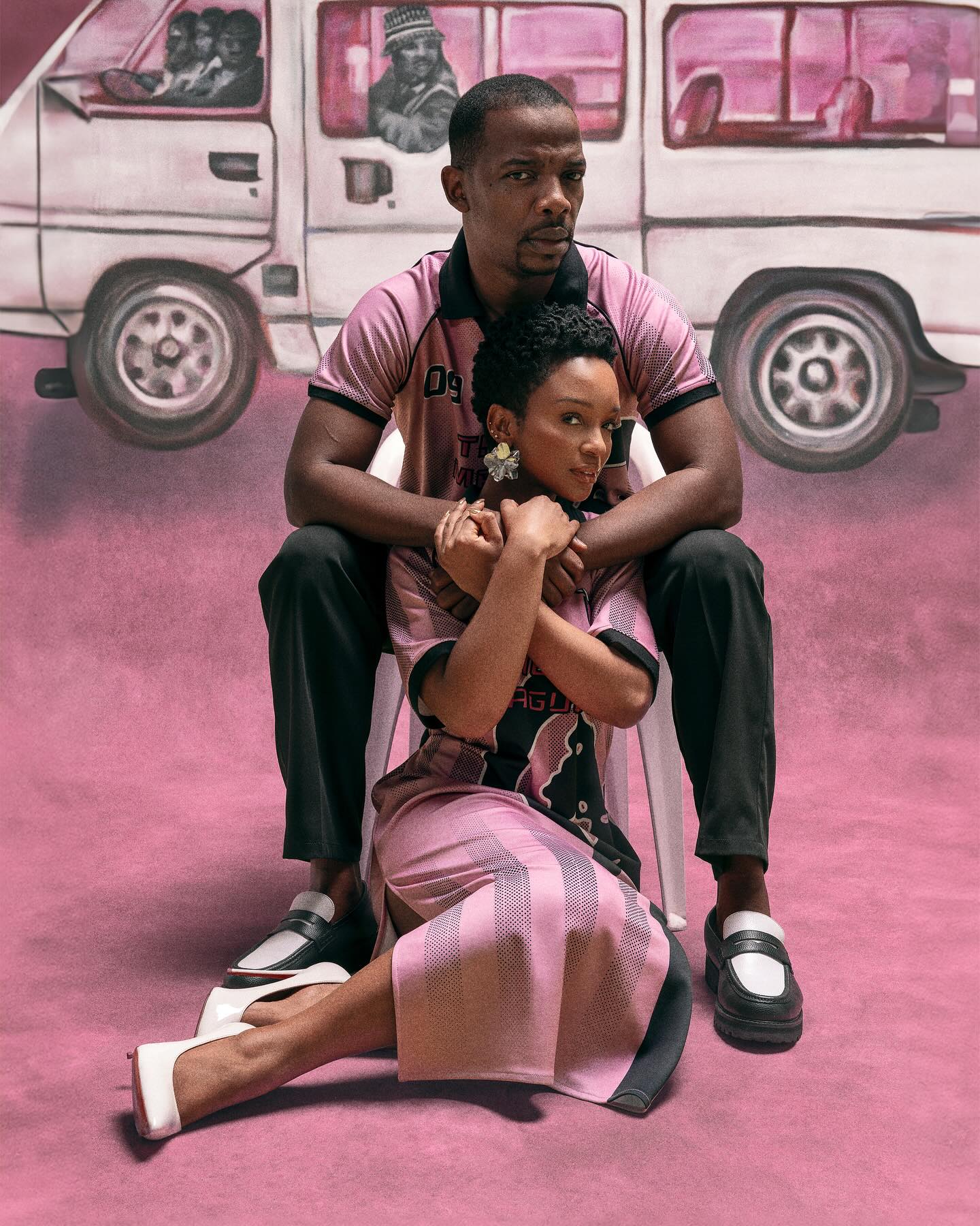 Nandi Madida & Zakes Bantwini team up with Thebe Magugu for special collaboration