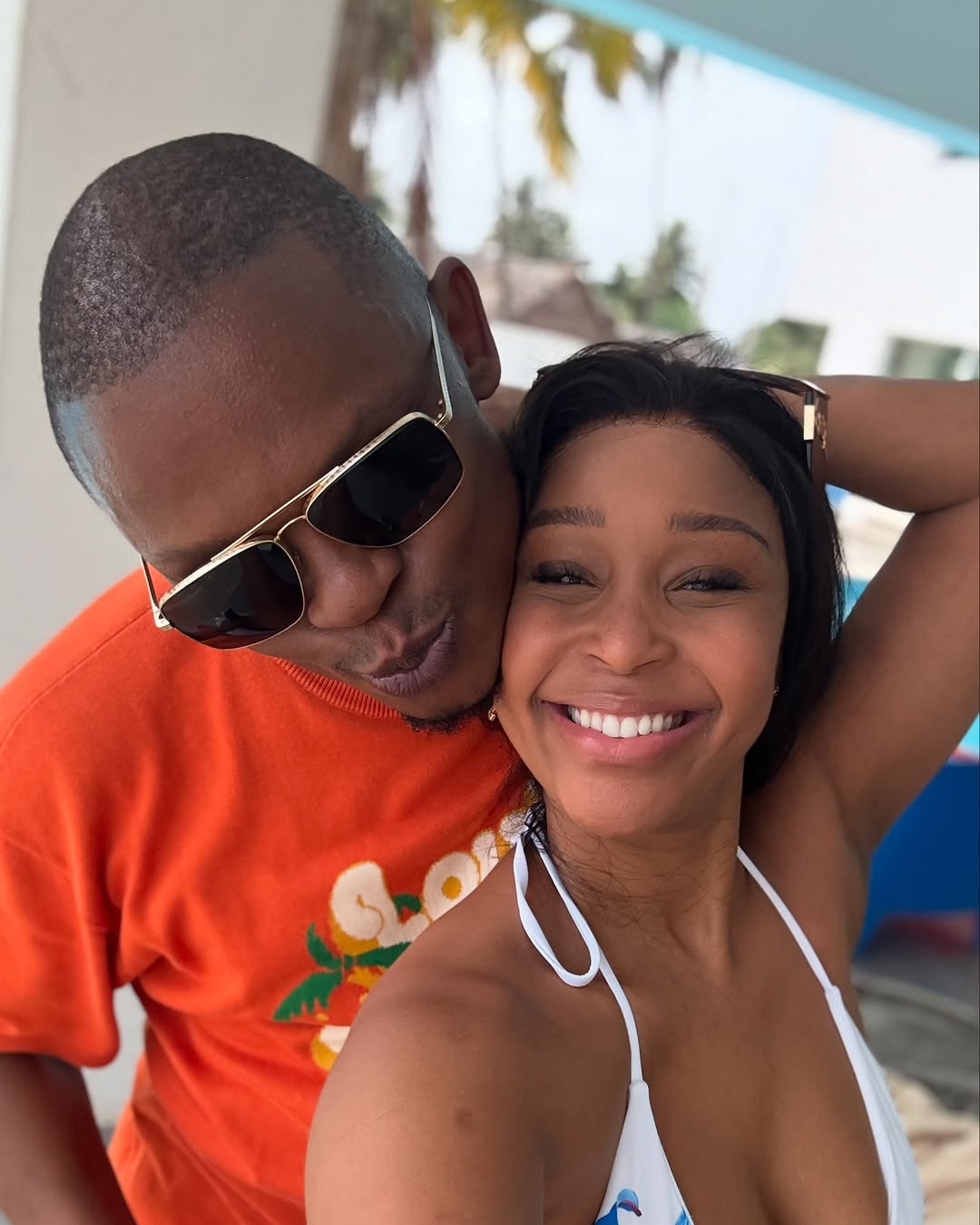 Minnie Dlamini and Brian Monaisa