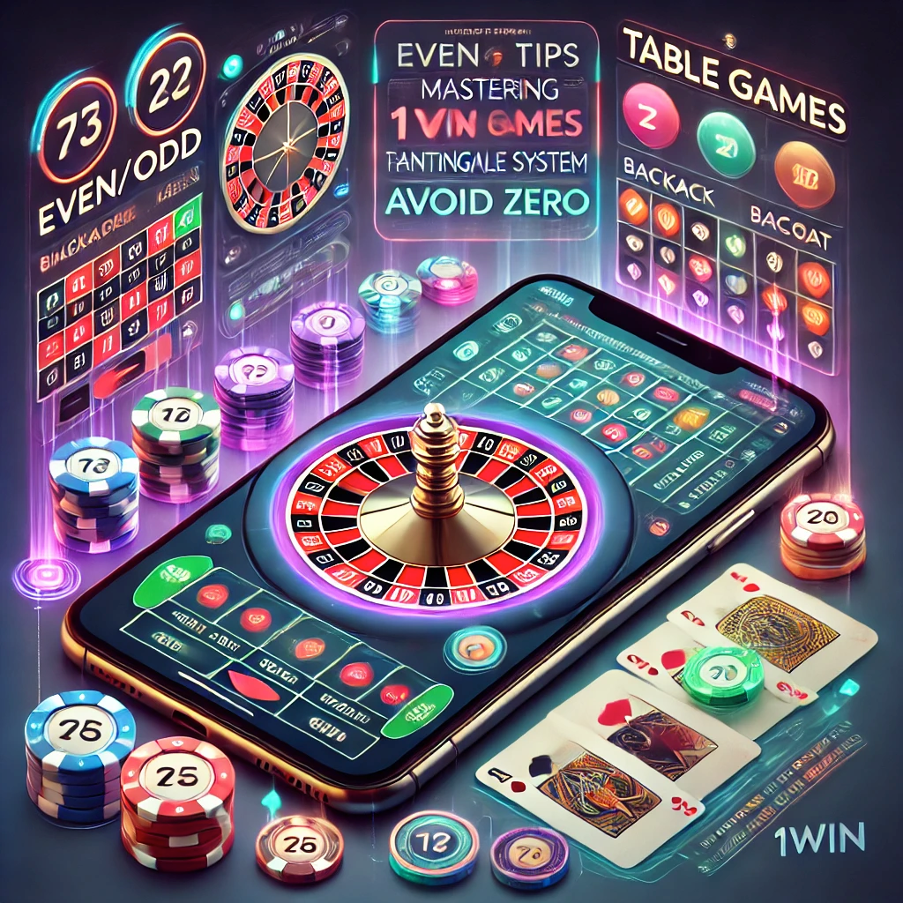 1win table games