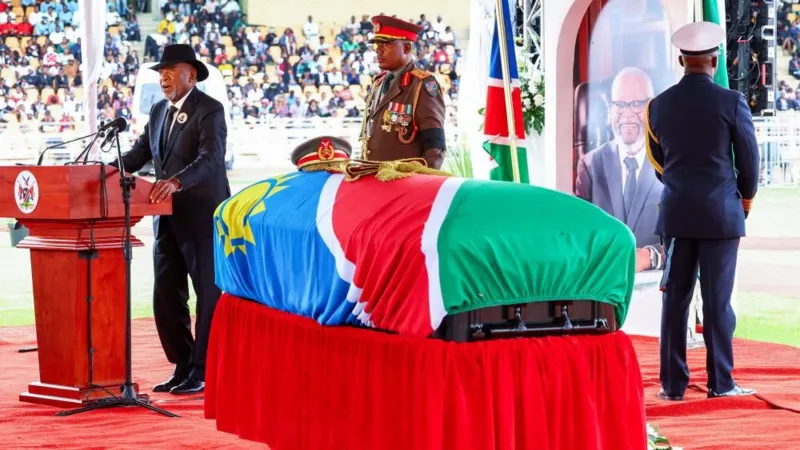 state funerals amid in Namibia